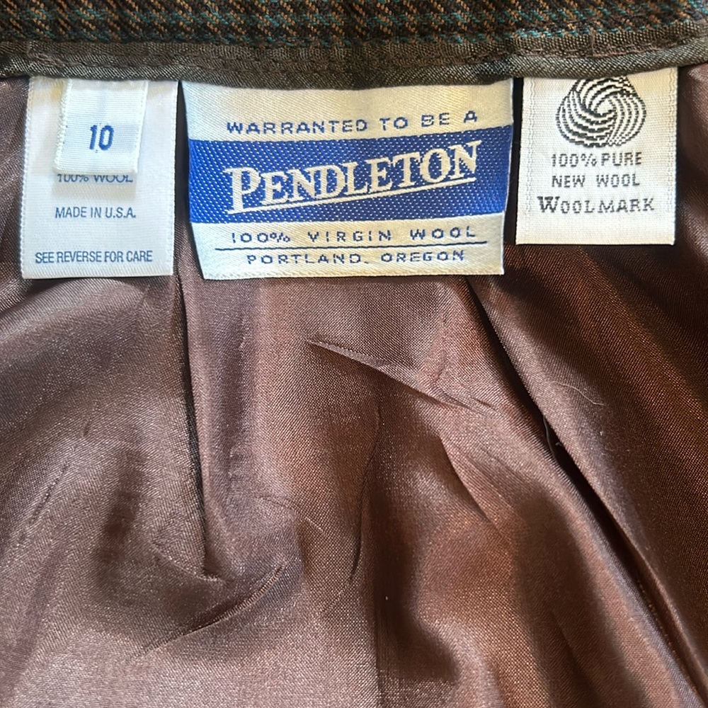 Pendleton Houndstooth Virgin Wool Suit Jacket And… - image 2